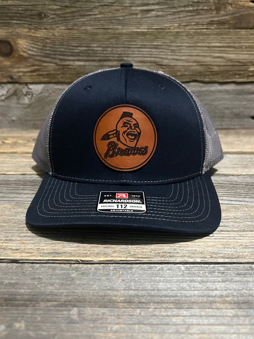 Retro Braves Leather Patch Hat - Savannah Moss Co.