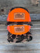 Savannah Moss Co Blaze Orange/Duck Camo 7 panel leather patch trucker hat - Savannah Moss Co.