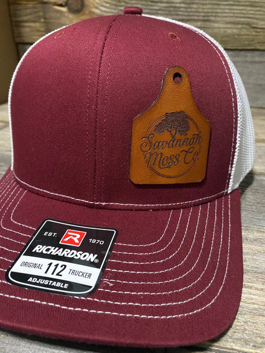 Savannah Moss Co. Cow Tag Leather Patch Hat - Savannah Moss Co.