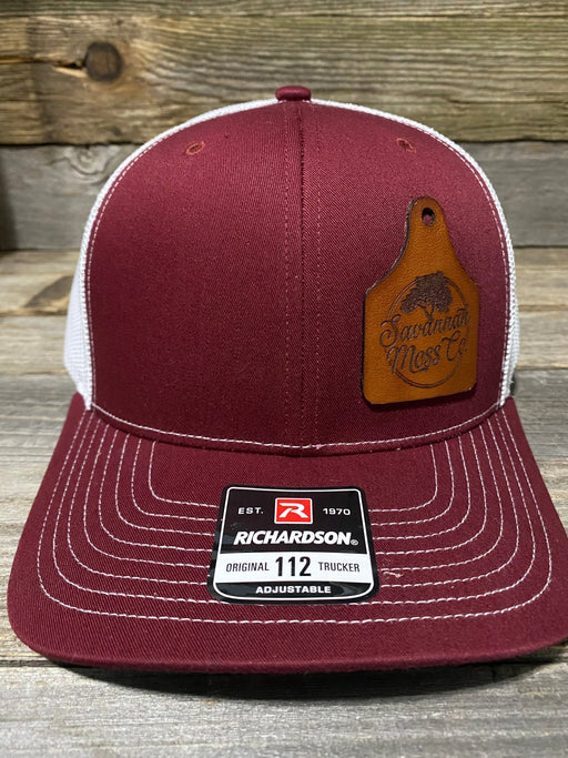 Savannah Moss Co. Cow Tag Leather Patch Hat - Savannah Moss Co.