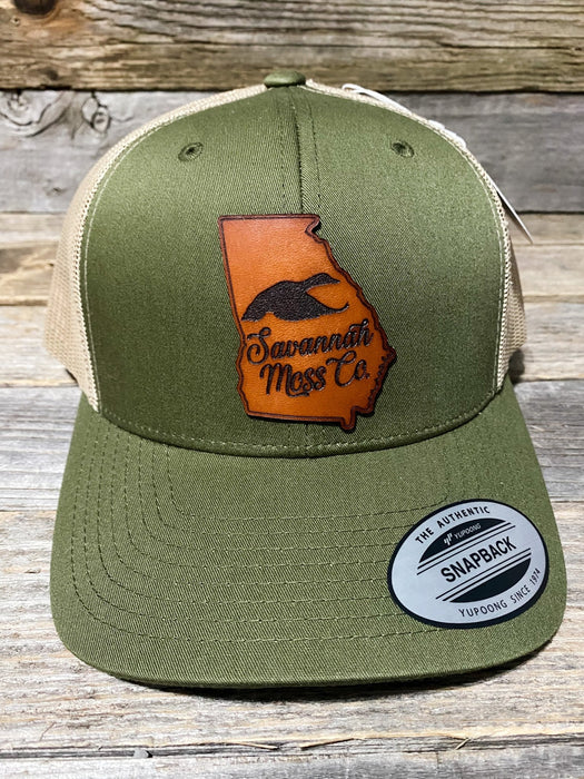 Savannah Moss Co. Georgia Duck Logo Leather Patch Hat - Savannah Moss Co.