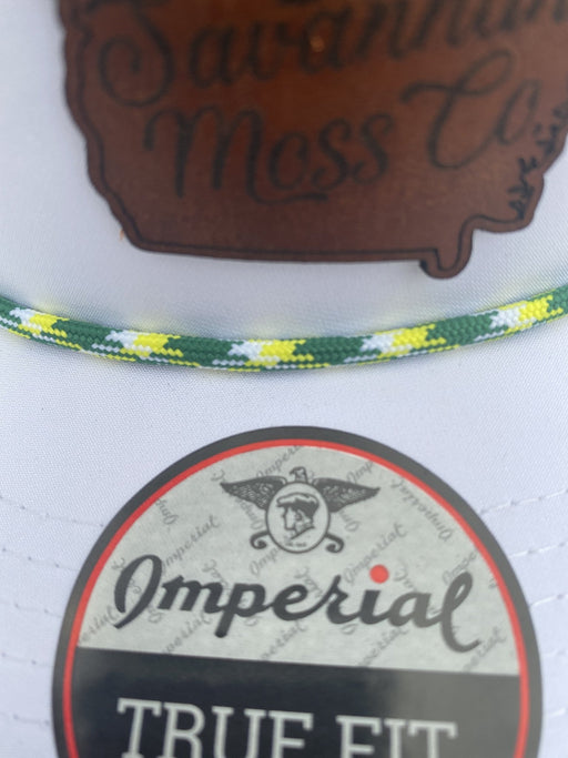 Savannah Moss Co. Green/Yellow Rope Leather Patch Hat - Savannah Moss Co.
