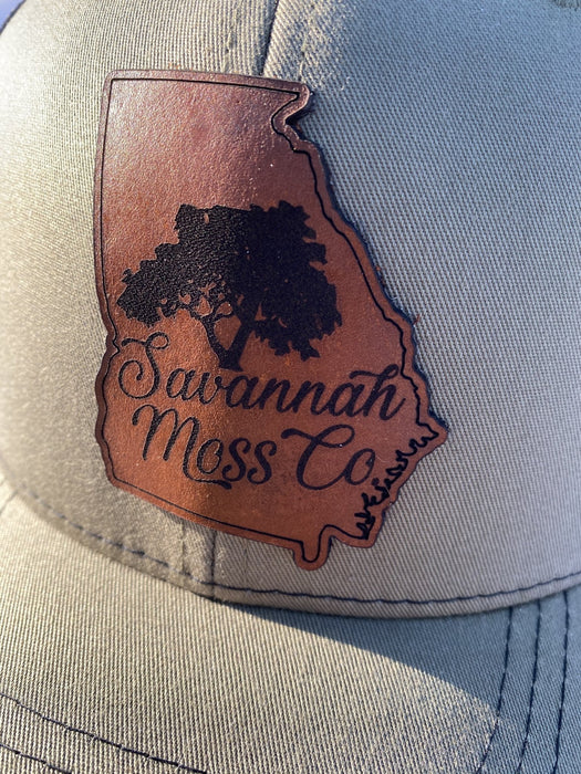 Savannah Moss Co. Loden/Black Leather Patch Hat - Savannah Moss Co.