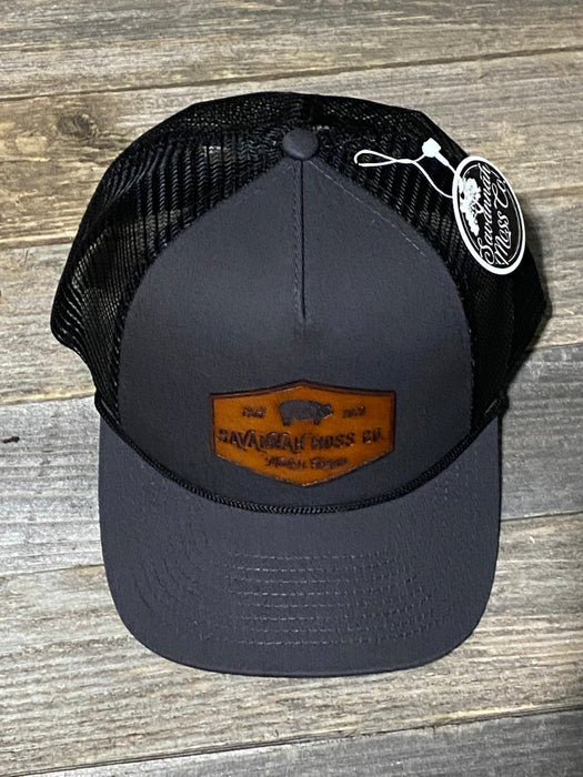 Savannah Moss Co. Pig Logo Leather Patch Hat - Savannah Moss Co.