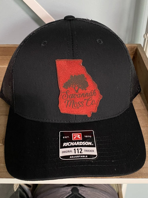 Savannah Moss Co. Red Suede Patch Hat - Savannah Moss Co.