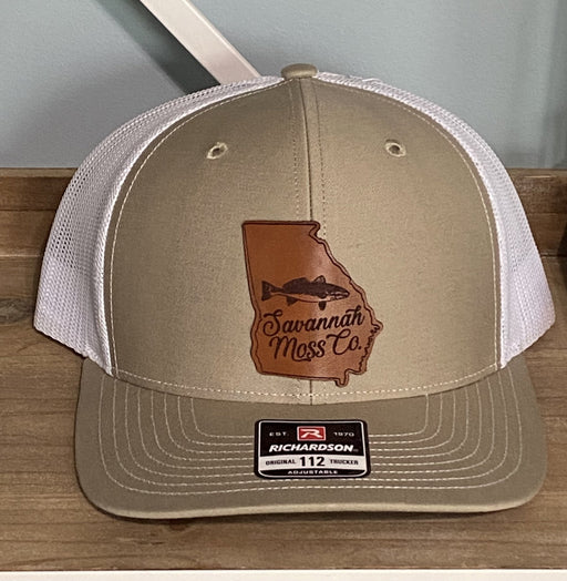 Savannah Moss Co. Redfish Leather Patch Hat - Savannah Moss Co.