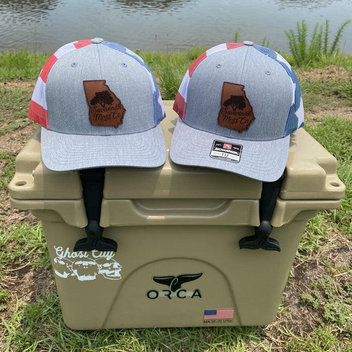 Savannah Moss Co. Stars and Stripes 🇺🇸 Leather Patch Hat - Savannah Moss Co.