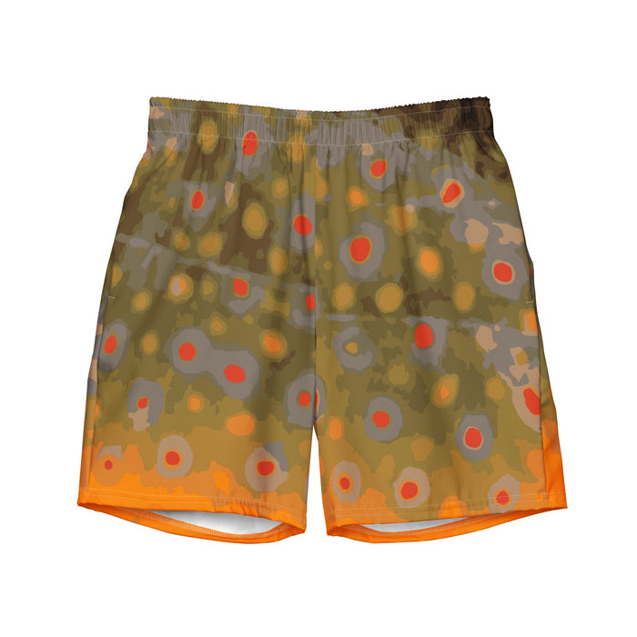 SMC Brook Trout All-Over Print Recycled Swim Trunks - Savannah Moss Co.