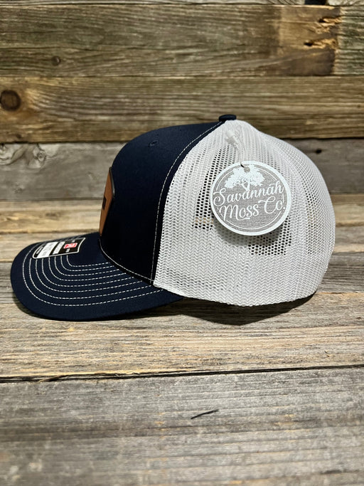 Smoker Leather Patch Trucker Hat - Savannah Moss Co.