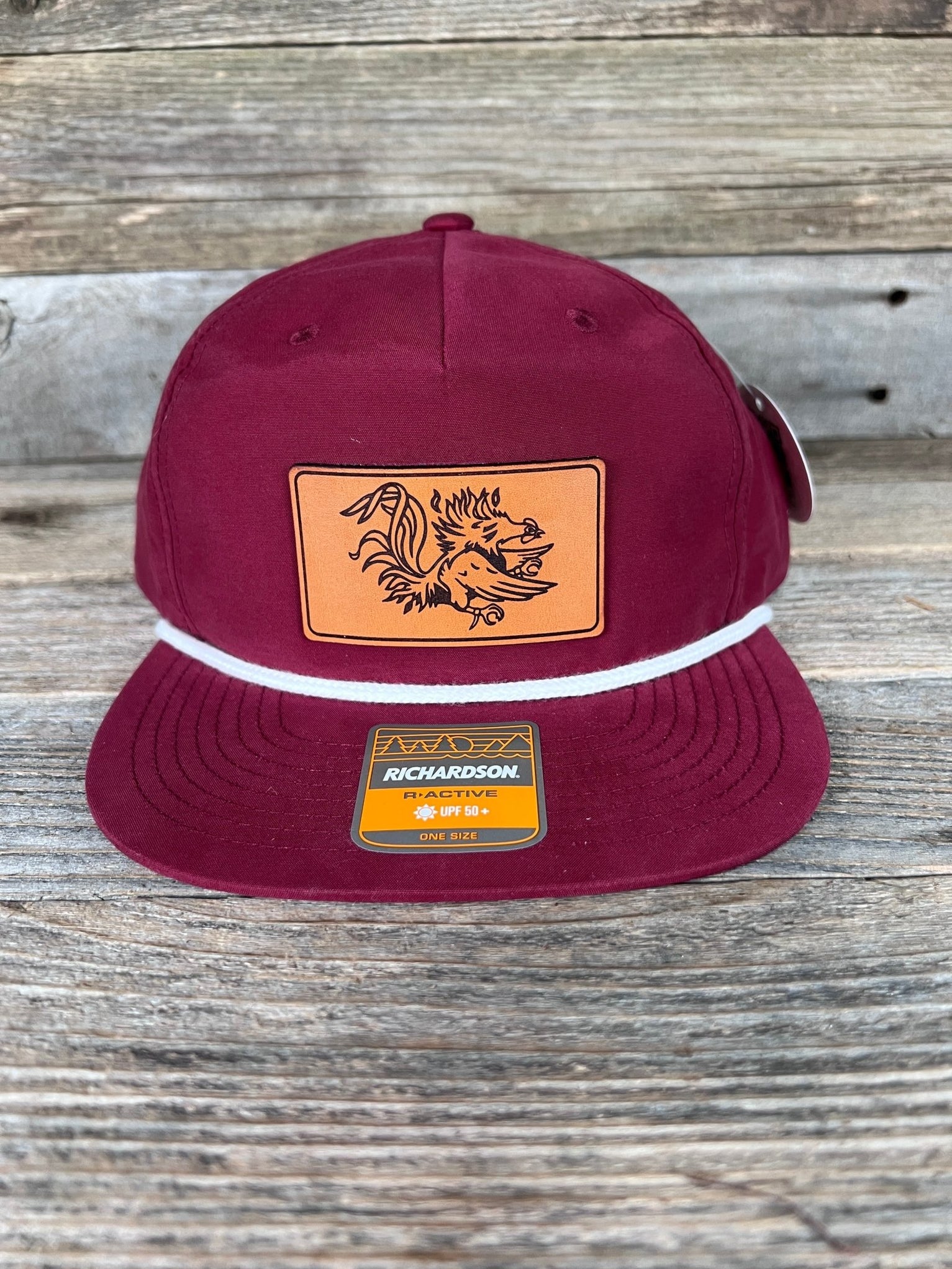 Homeland Tees Men's South Carolina Leather Patch Trucker Hat - Heather