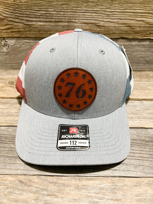 Stars and Stripes 76’ Leather Patch Hat - Savannah Moss Co.