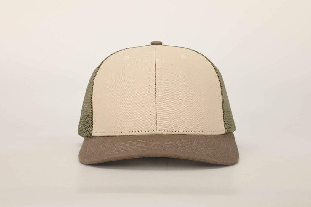 Tan/Tobacco/Light Green Blank Trucker Hat - Savannah Moss Co.