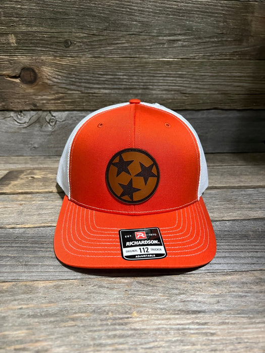 Tennessee Three Stars Leather Patch Hat - Savannah Moss Co.