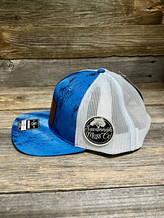 USA Trout Flag Leather Patch Hat - Savannah Moss Co.