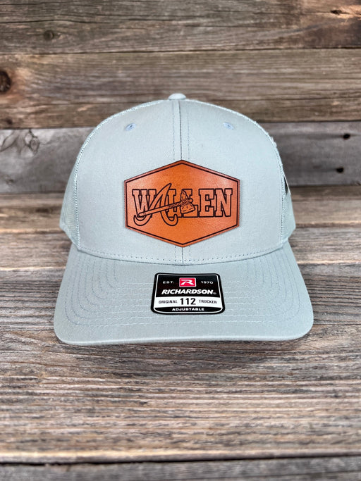 WALLWN 98’ Braves Tomahawk Leather Patch Trucker Hat - Savannah Moss Co.