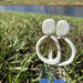 White Oyster Clay Earrings - Savannah Moss Co.